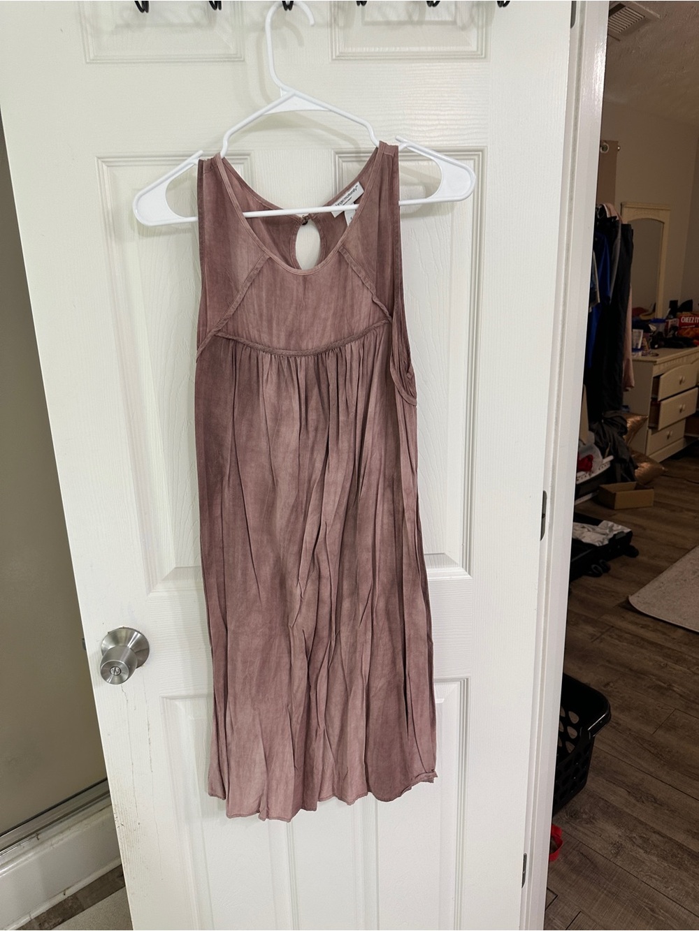 Liz Lange Mauve Tie-Dye Sleeveless Midi Dress